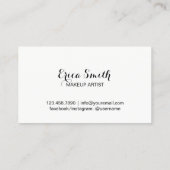 Carte De Visite Eyelash Extensions Maquillage Artiste Or Bande (Dos)