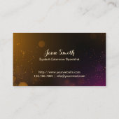 Carte De Visite Eyelash Extensions Moderne Bokeh Lights (Dos)