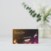 Carte De Visite Eyelash Extensions Moderne Bokeh Lights (Debout devant)