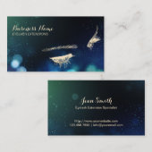 Carte De Visite Eyelash Extensions Moderne Éclairage Élégant (Devant / Derrière)