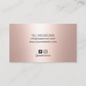 Carte De Visite Eyelash Extensions Moderne Rose Gold Drivers Lashe (Dos)