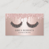 Carte De Visite Eyelash Extensions Moderne Rose Gold Drivers Lashe (Devant)