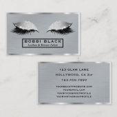 Carte De Visite Eyelash Extensions Parties scintillant maquillage  (Devant / Derrière)
