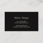 Carte De Visite Eyelash Extensions Rose Gold Lashes Typographie (Dos)
