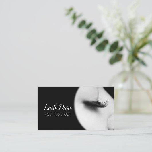 Carte De Visite Eyelash Extensions Salon  (Debout devant)