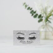 Carte De Visite Eyelash Extensions Silver Parties scintillant Salo (Debout devant)