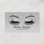Carte De Visite Eyelash Extensions Silver Parties scintillant Salo (Devant)