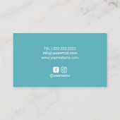 Carte De Visite Eyelash Extensions Wink Eye Turquoise Parties scin (Dos)