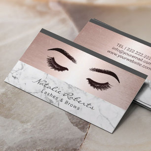 Carte De Visite Eyelash Eyes Artiste Rose de maquillage Salon de m