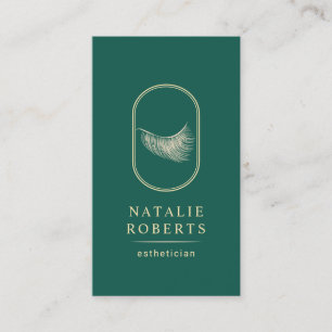 Carte De Visite Eyelash Logo Maquillage Artiste Esthétique Turquo