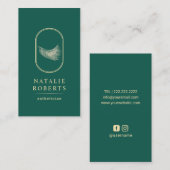 Carte De Visite Eyelash Logo Maquillage Artiste Esthétique Turquoi (Devant / Derrière)