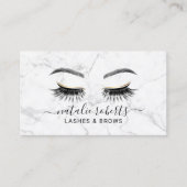 Carte De Visite Eyelash Makeup Artiste tendance Marble Lash Salon (Devant)