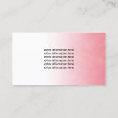 Carte De Visite Eyelash Maquillage Artiste Aquarelle Beauté Salon (Dos)