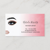 Carte De Visite Eyelash Maquillage Artiste Aquarelle Beauté Salon (Devant)