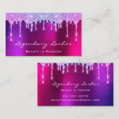 Carte De Visite Eyelash maquillage Artiste Holographe gouttes Berr (Devant / Derrière)