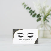 Carte De Visite Eyelash maquillage Artiste moderne Black Geode Sal (Debout devant)