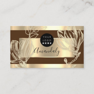 Carte De Visite Eyelash Maquillage Artiste QR Code Logo Floral Bro