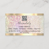 Carte De Visite Eyelash Maquillage Holographe Code QR Logo Parties (Dos)