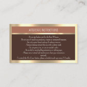 Carte De Visite Eyelash Microblade QRCODE Rose Brown post-soins (Dos)
