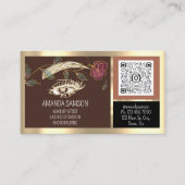 Carte De Visite Eyelash Microblade QRCODE Rose Brown post-soins (Devant)