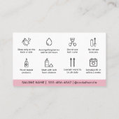 Carte De Visite Eyelash Moderne Extensions Lash Ascenseur (Dos)