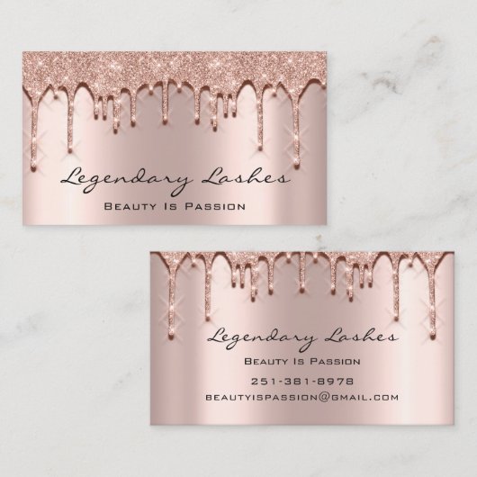 Carte De Visite Eyelash. Parties scintillant maquillage effet 3D E (Devant / Derrière)