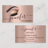 Carte De Visite Eyelash Prolongation Maquillage Artiste Brows (Devant / Derrière)