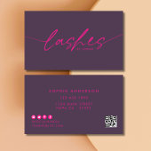 Carte De Visite Eyelash rose violet tendance Lashes