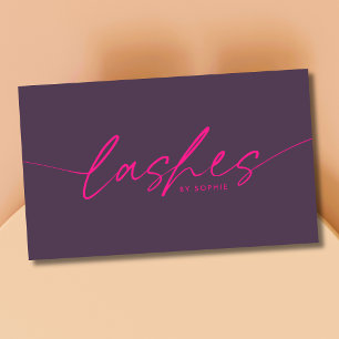 Carte De Visite Eyelash rose violet tendance Lashes