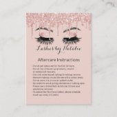Carte De Visite Eyelash Salon Blush Rose Rose Gold Drift (Devant)
