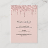 Carte De Visite Eyelash Salon Blush Rose Rose Gold Drift (Dos)