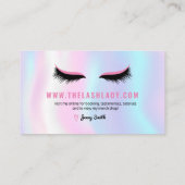 Carte De Visite EyeLash Tech Lash Salon de beauté Pastel Rainbow (Dos)