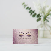 Carte De Visite Eyelash Technicien Lash Stylist Purple Parties sci (Debout devant)