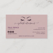 Carte De Visite Eyelash Technicien Lash Stylist Purple Parties sci (Dos)