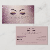 Carte De Visite Eyelash Technicien Lash Stylist Purple Parties sci (Devant / Derrière)