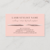 Carte De Visite Eyelash technique rose Abstrait (Dos)