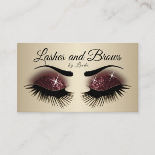 Carte De Visite Eyelashes and Brows - Burgundy Wine Parties scinti