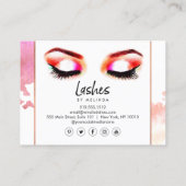 Carte De Visite Eyelashes aquarelle créative (Dos)