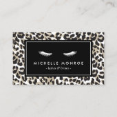 Carte De Visite Eyelashes avec Empreinte de léopard (Devant)