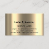 Carte De Visite Eyelashes Extension Maquillage Rose Gold Lux (Dos)