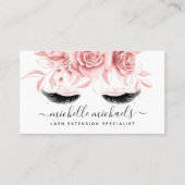 Carte De Visite Eyelashes Flore Rose simple (Devant)