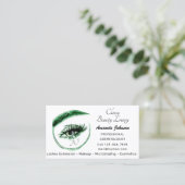 Carte De Visite Eyelashes maquillage Microblade Logo Qr Code Rainb (Debout devant)