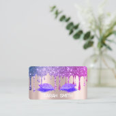 Carte De Visite Eyelashes Rose Gold, Parties scintillant Drives (Debout devant)