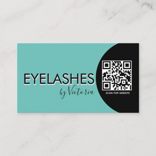 Carte De Visite Eyelashes Salon Beauté Eyelashes QR CODE (Devant)