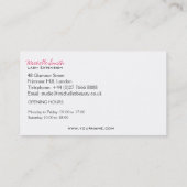 Carte De Visite Eyelashes sourcils sourds Maquillage permanent Art (Dos)