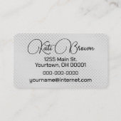 Carte De Visite Eyelashes Sur Points Argent (Dos)