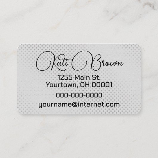 Carte De Visite Eyelashes Sur Points Argent (Dos)