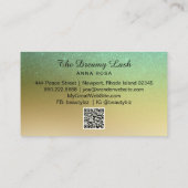 Carte De Visite *~* Eyes Parties scintillant or Lashes QR Brows Ex (Dos)