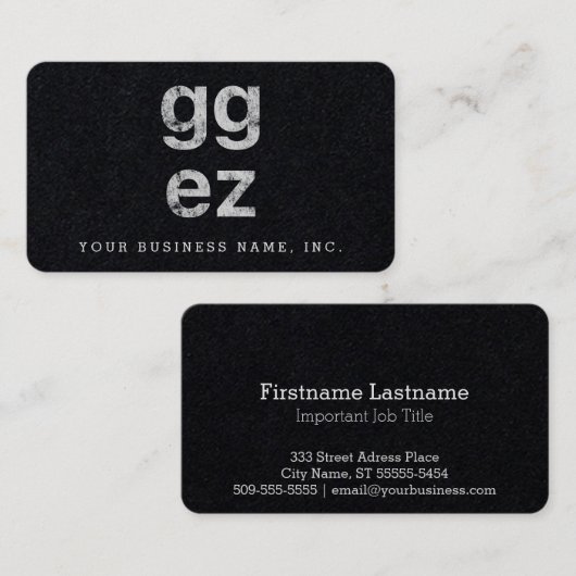 Carte De Visite ez de gg (Devant / Derrière)