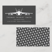 Carte De Visite F/A-18 Pilote de combat avec motif correspondant (Devant / Derrière)